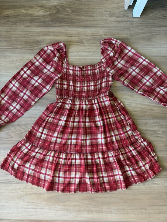 Macy's Dresses & Skirts - Macy's Red and White Plaid Smocked Mini Dress